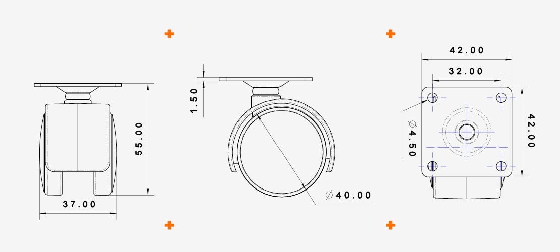 Table Top Polypropylene Wheel