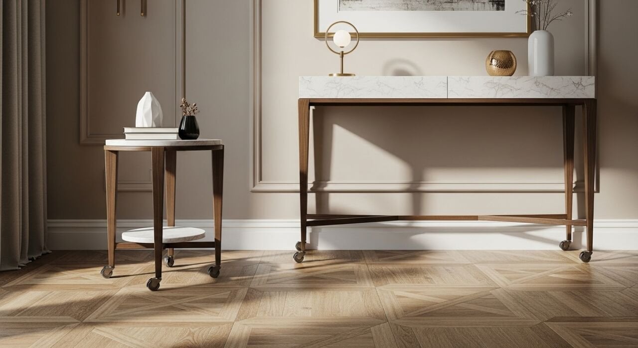 Dekoratif Mobilya Tekerlekleri ile Sehpa, Dresuar ve Yan Ünitelerde Şık Hareket